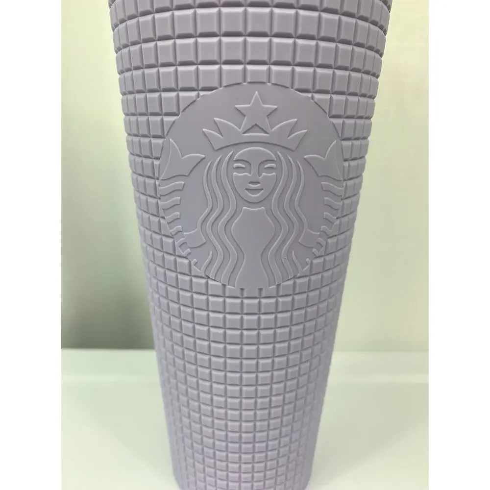 Starbucks Collectible Tumbler Matte Lavender Purple Studded Grid Limited